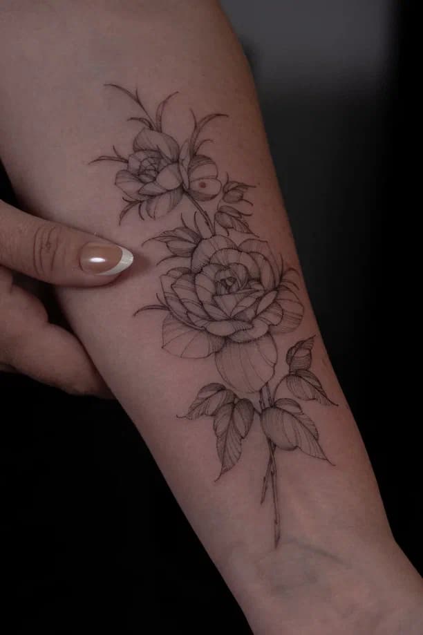 Fine-line tattoo by Julia, js.tattooo — Vancouver, WA studio piece 6