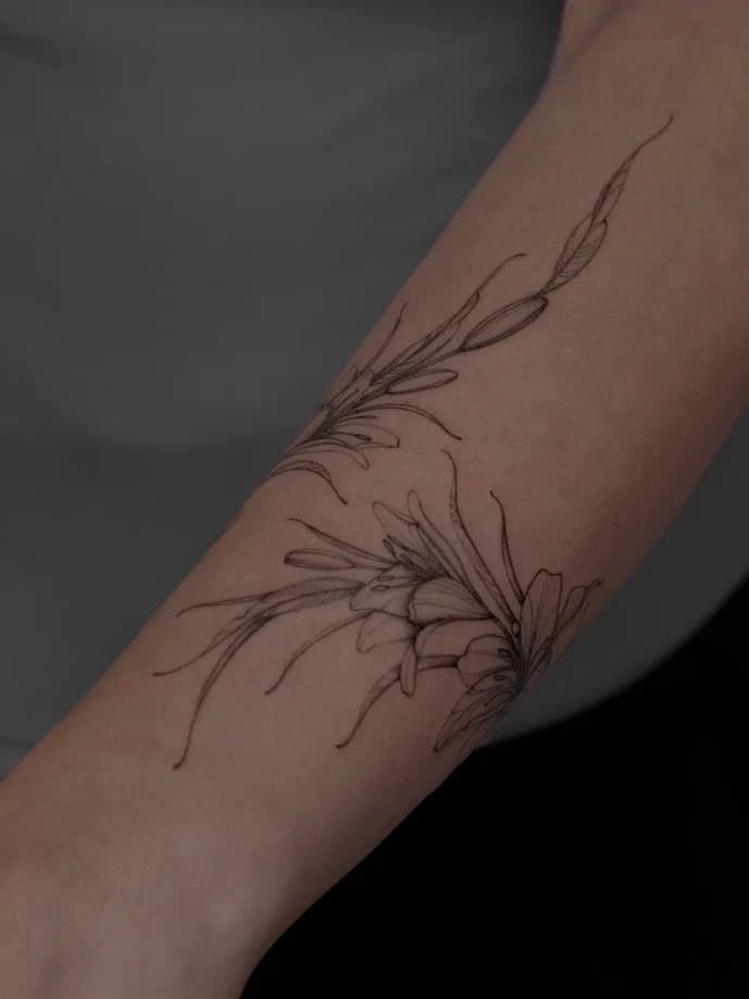 Fine-line tattoo by Julia, js.tattooo — Vancouver, WA studio piece 16